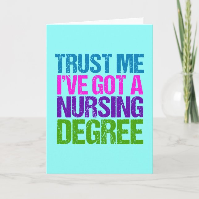 Carte Diplôme Funny Nurse (Devant)