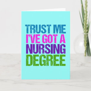 Carte Diplôme Funny Nurse
