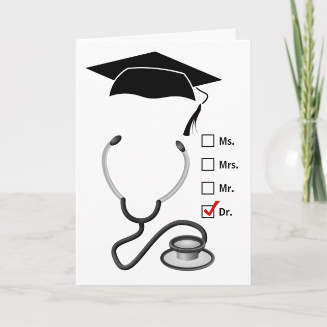 Carte Diplômé Médicale | Félicitations Nouveau Docteur (Devant)