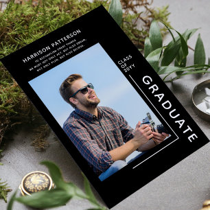 Carte Diplôme photo Script moderne Citation inspirante