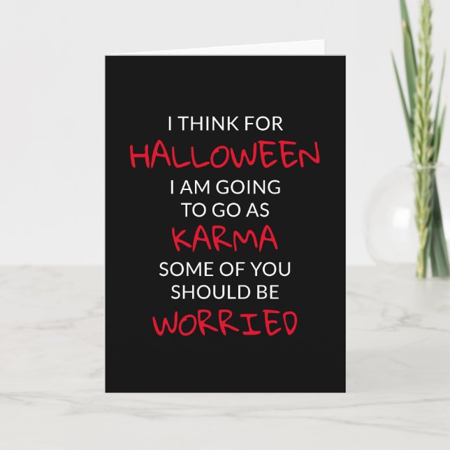 Carte Dire de karma de Halloween (Devant)