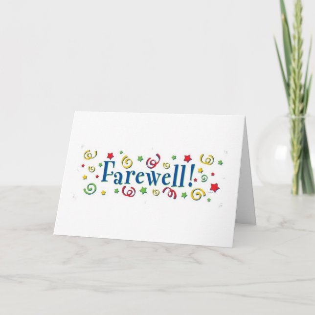 CARTE **DIRE FARWELL** (Devant)