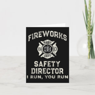 Carte Directeur de la sécurité des feux d'artifice drôle