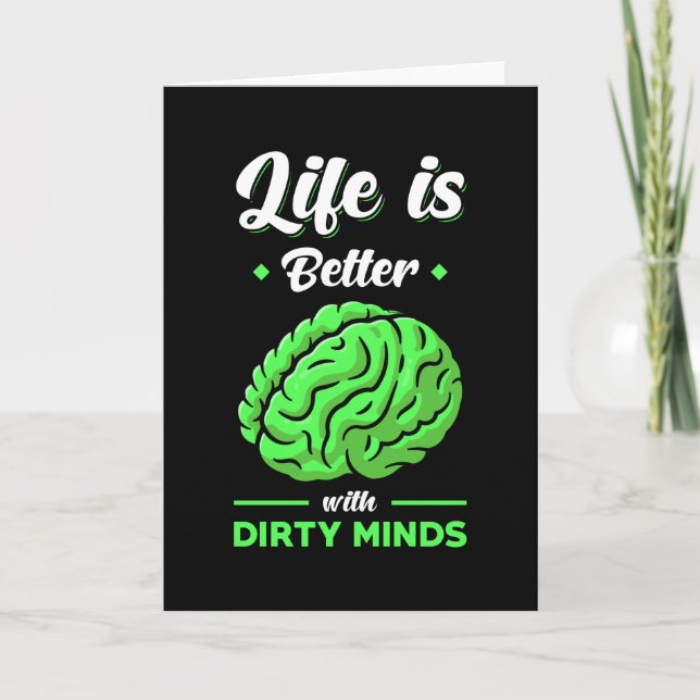 Carte Dirty Thoughts Drôle Dire (Devant)
