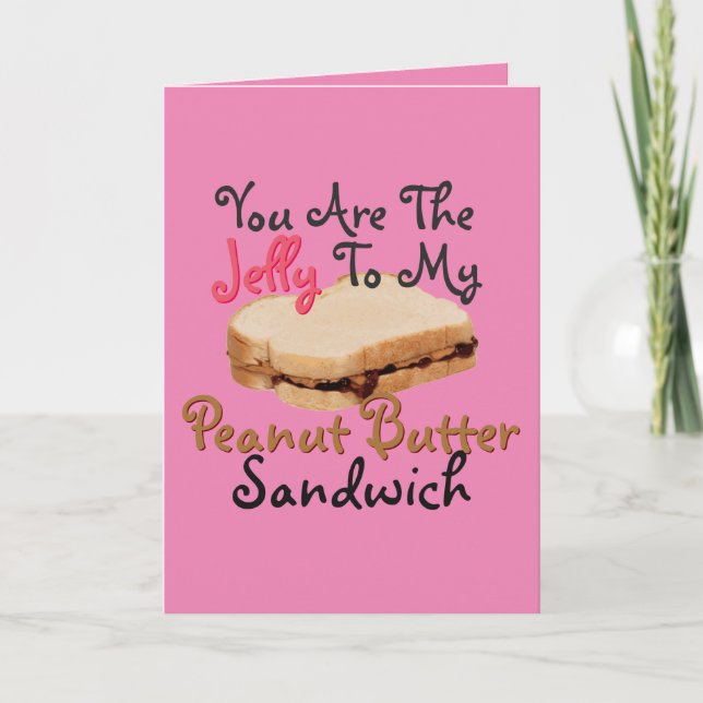 Carte Dis-moi "Je t'aime" avec un sandwich au beurre de  (Devant)