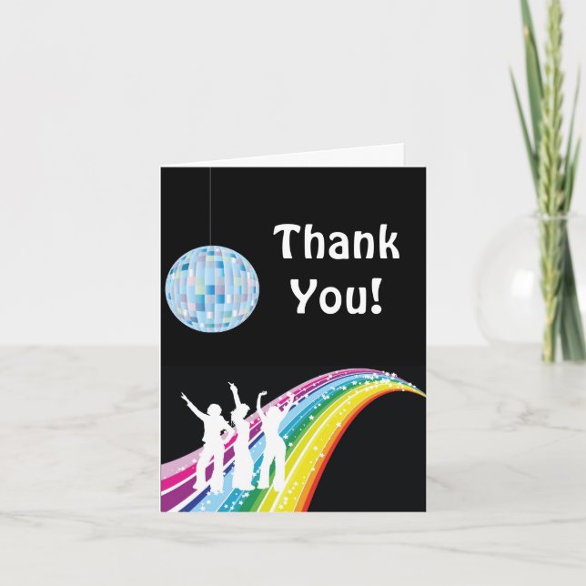 Carte Disco Dance Thank You Note (Devant)