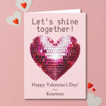 Carte Disco Heart Valentine's Day
