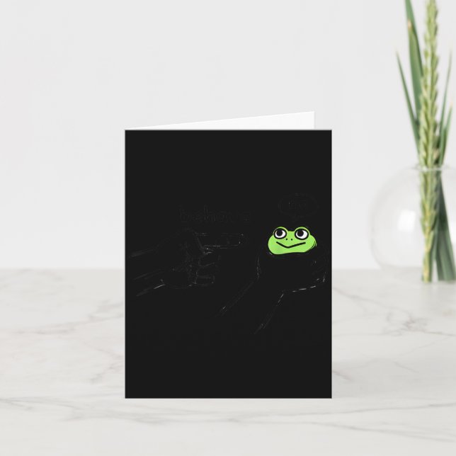Carte Dishonest Frog Funny Frog Meme Behave No Cartoon D (Devant)