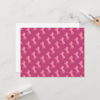 Carte Dismal Pink Flat Cards Horses Cowgirl Western