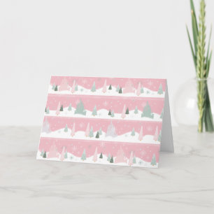 Carte Disney Princess Castle Winter Holiday Motif