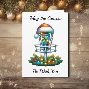 Carte Disque Golf Thématique Noël