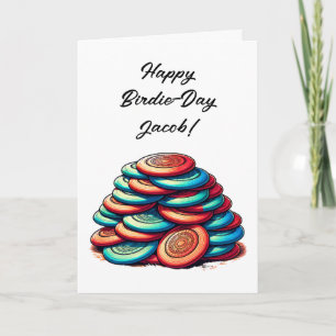 Carte Disque personnalisé Golf Thème Anniversaire