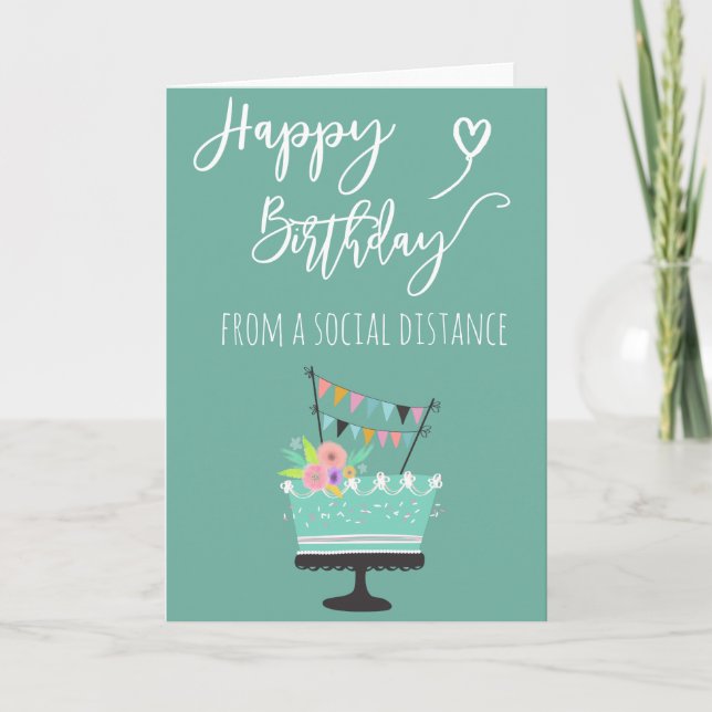 Carte Distance sociale Joyeux Anniversaire 19 (Devant)
