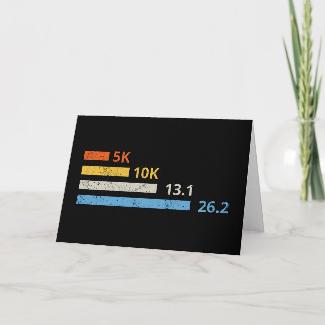 Carte Distances de course I - 5K 10K 13,1 26,2 Marathoni (Devant)