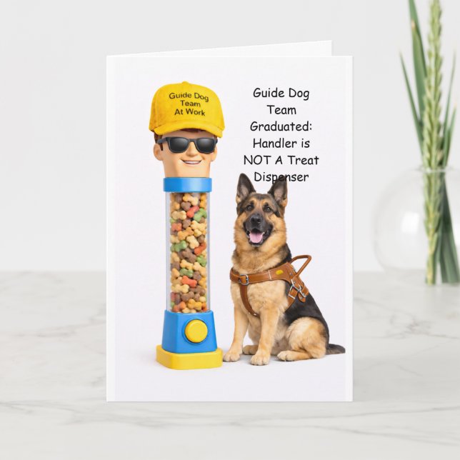 Carte Distributeur de friandises pour l'équipe de chien  (Devant)