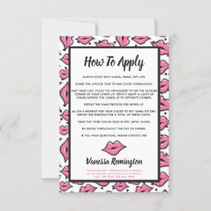 Carte Distributeur Lipstick Comment Appliquer / Conseils