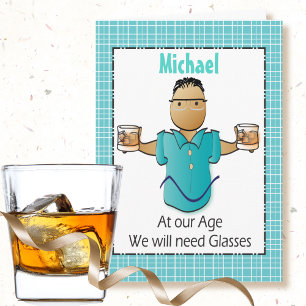 Carte Dit Drôle Ethnique Homme Cartoon Boissons Annivers