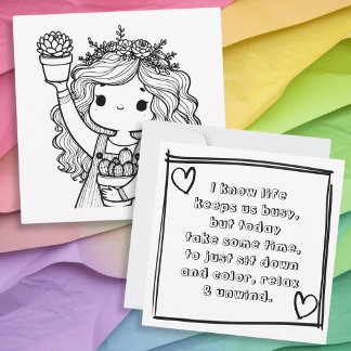 Carte Dites avec cette jolie couleur à thème Plante