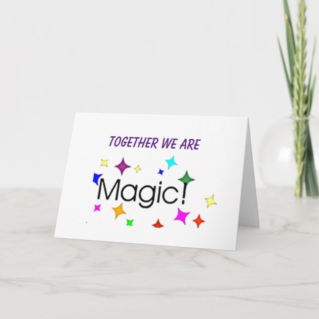 CARTE DITES HEUREUX ANNIVERSAIRE AVEC LA MAGIE DE L'AMOU (Devant)