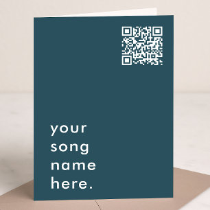 Carte Dites-le avec de la musique   Code QR sarcelle Car