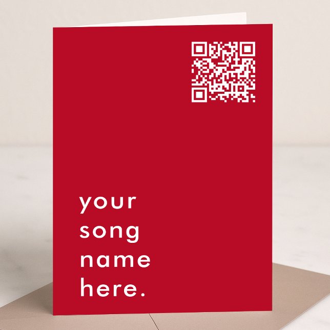 Carte Dites-le avec de la musique | Red QR Streamable Lo (Créateur téléchargé)