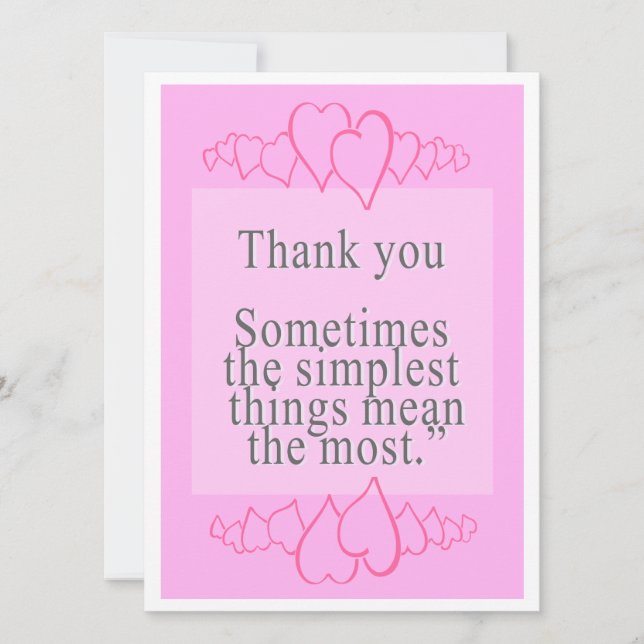 Carte Dites merci avec des mots doux (Devant)