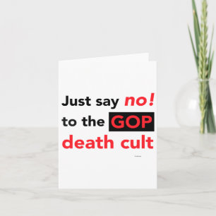 Carte Dites Non ! Au culte de la mort des membres du gro