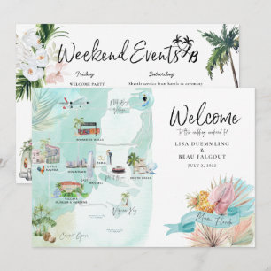 Carte d'itinéraire de week-end de mariage à Miami 