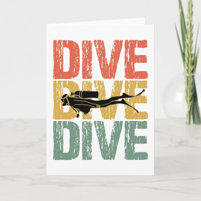 Carte Dive Dive Dive - Plongée sous-marine plongée (Devant)