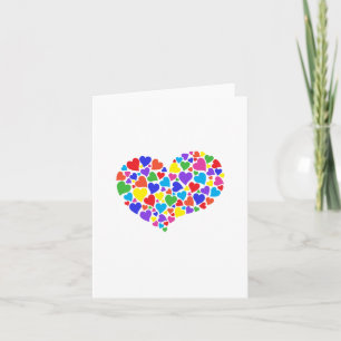 Carte Diversité Coeurs Rainbow Coeur Amour Paix Famille