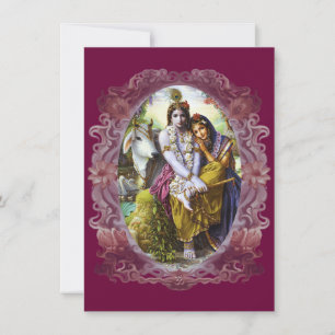 Carte Divine Couple Radha Krishna