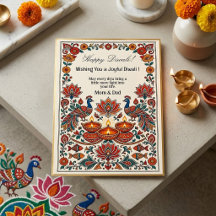 Diwali Deepak Paon Motifs Lumineux Festival
