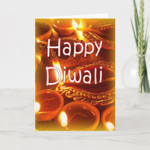 Carte Diwali diyas card