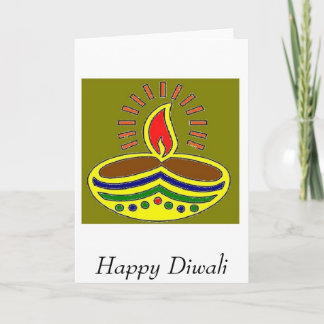 Carte Diwali heureux