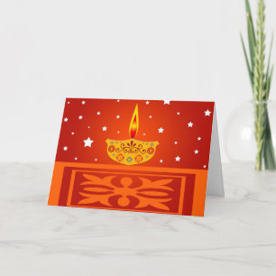 Carte Diwali lamp