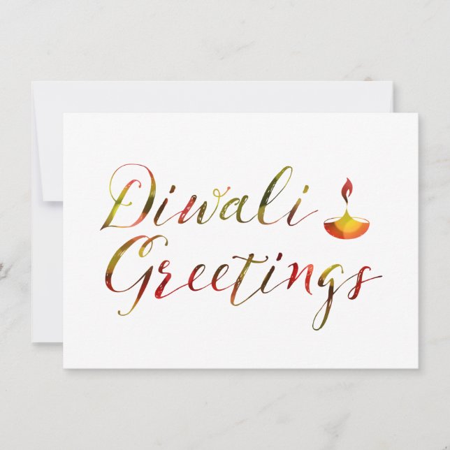 Carte diwali salutations bokeh (Devant)