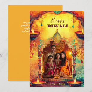 Carte Diwali Splendor jaune