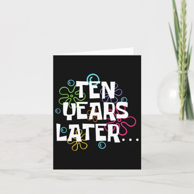 Carte Dix ans plus tard drôle Mème 10 ans 10e anniversai (Devant)