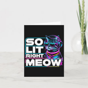 Carte Dj Cat So Lit Right Meow Edm Techno Rave Party Fès