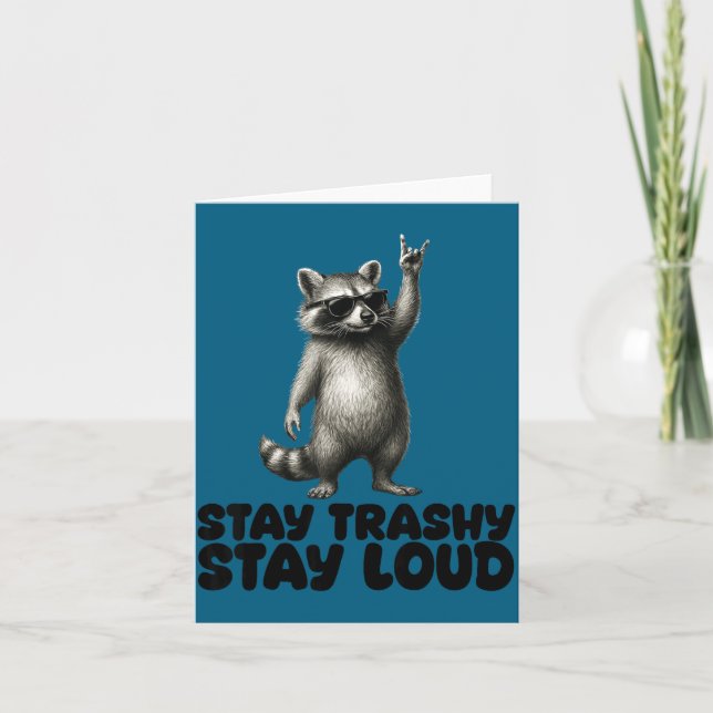 Carte DJ Shades Trash Raccoon Rock Panda (Devant)