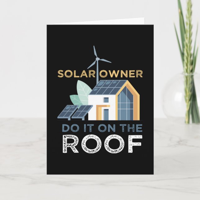 Carte Do It On The Roof Solar Photovoltaïque (Devant)