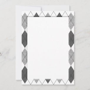Carte do-it-yourself Motif Jacquard Noir Et Blanc