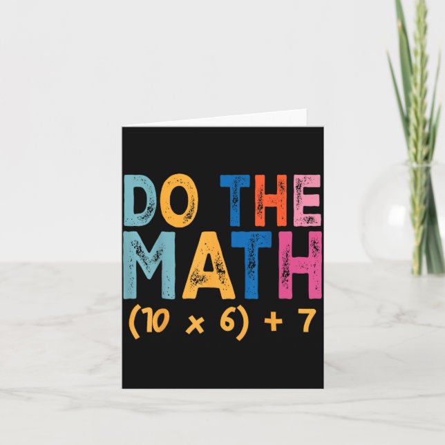 Carte Do The Math 67 Meme Funny Six Seven Teacher Humor  (Devant)