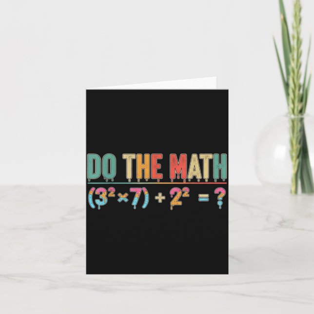 Carte Do The Math 67 Meme Funny Teacher Six Seven Men Wo (Devant)