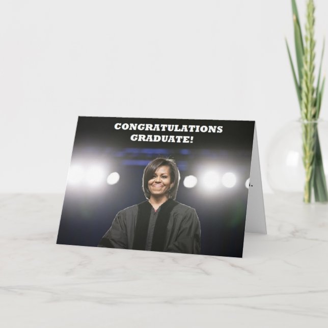 Carte d'Obama-Obtention du diplôme de Michelle (Devant)
