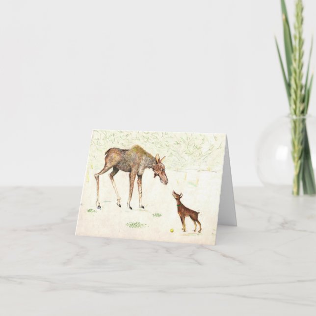 Carte Doberman et Moose (Devant)
