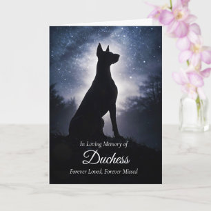 Carte Doberman Pinscher Chien Sympathie Perte Spirituel