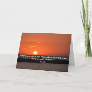 Carte d'obtention du diplôme de coucher du soleil