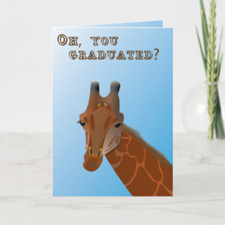 Carte d'obtention du diplôme de girafe