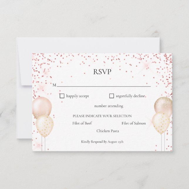 Carte d'occasion spéciale RSVP Parties scintillant (Devant)